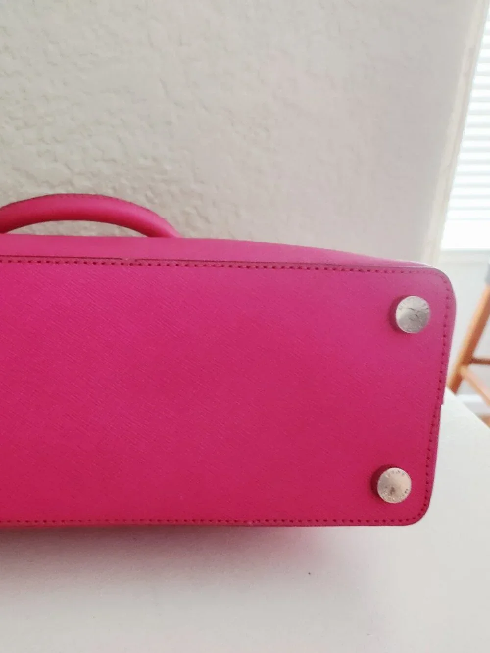 Euc Michael Kors Fushia Leather Shoulder Bag Purse